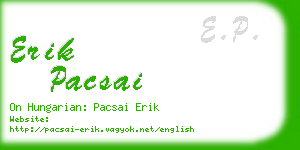 erik pacsai business card